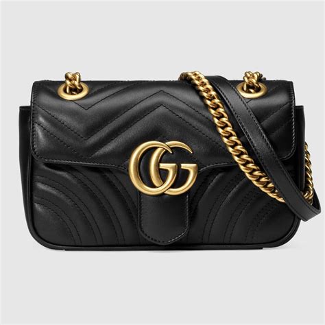 gucci borsa martellata catene oro|Gucci Marmont Handbags .